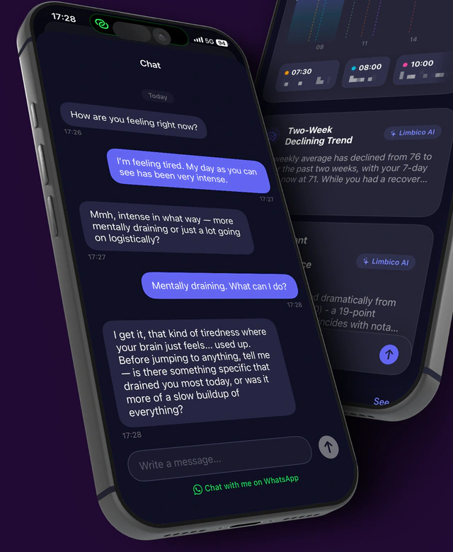 A conversation with Limbico's AI companion alongside personal insights